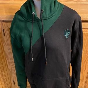 NWT QM Quennell Mitchell Men's Hoodie Sweatshirt XXL Green / Black Warm